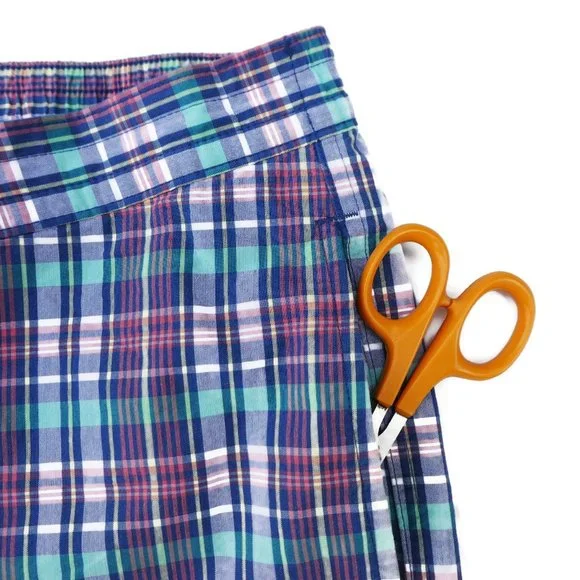 Brooks Brothers 346 Swim Trunks Shorts Plaid Mesh Liner Pockets Logo L 8inch - Picture 2 of 8